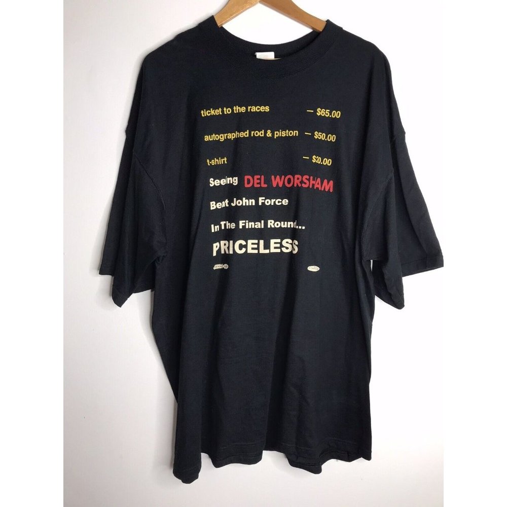 Del Worsham John Force Racing Men's Black 3XL T-Shirt